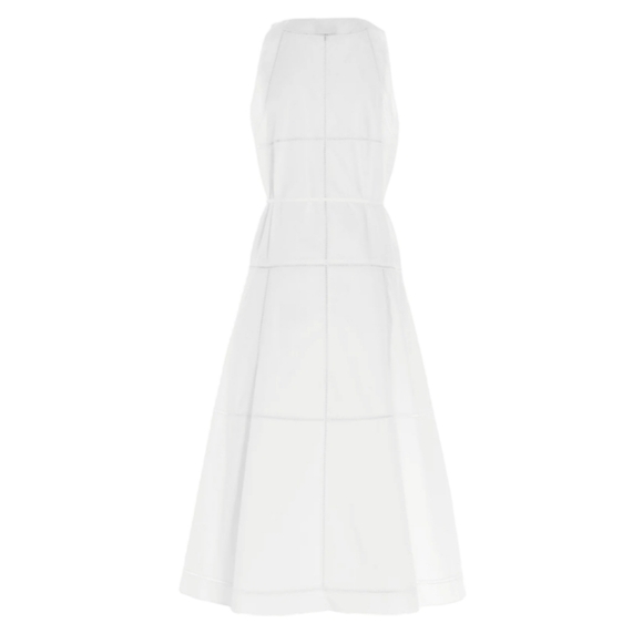 Theory Women Ladder Eyelet Sleeveless Midi Dress sz 6 - Picture 2 of 13